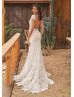 Cap Sleeves Ivory Lace Tulle Fashion Wedding Dress